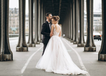Wedding couple in France